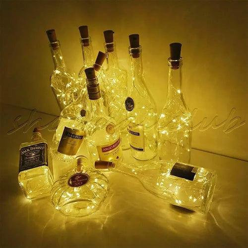 10-Pack: 20LEDs Wine Bottle Light Cork Shaped String Fairy Wire Night Light