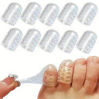 10-Pack: Transparent Toe Protector - Soft and Comfortable Toe Cover