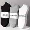 10-Pairs: Men's Solid Sport Low Cut Socks, Breathable Sweat-absorbing Comfy Soft Casual Simple Style Socks