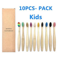 10 Pcs Natural Colorful Toothbrush Eco Friendly Soft Bamboo Toothbrush Bamboo Tooth Dental Oral Care Wood Tooth Brushes