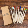 10 Pcs Natural Colorful Toothbrush Eco Friendly Soft Bamboo Toothbrush Bamboo Tooth Dental Oral Care Wood Tooth Brushes