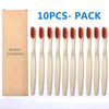 10 Pcs Natural Colorful Toothbrush Eco Friendly Soft Bamboo Toothbrush Bamboo Tooth Dental Oral Care Wood Tooth Brushes