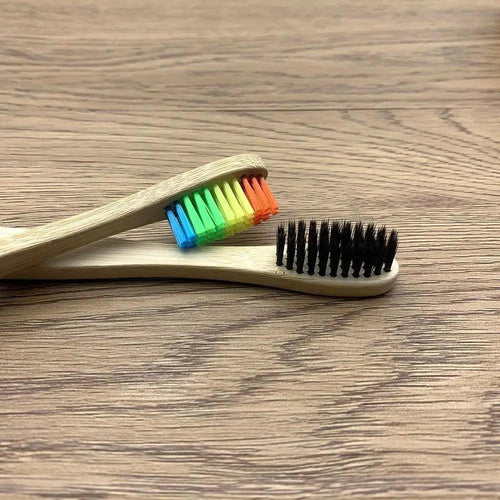 10 Pcs Natural Colorful Toothbrush Eco Friendly Soft Bamboo Toothbrush Bamboo Tooth Dental Oral Care Wood Tooth Brushes