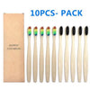 10 Pcs Natural Colorful Toothbrush Eco Friendly Soft Bamboo Toothbrush Bamboo Tooth Dental Oral Care Wood Tooth Brushes