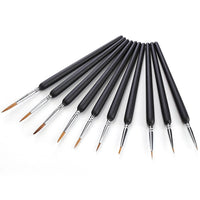 10-Piece: Miniature Detail Paint Brush Set