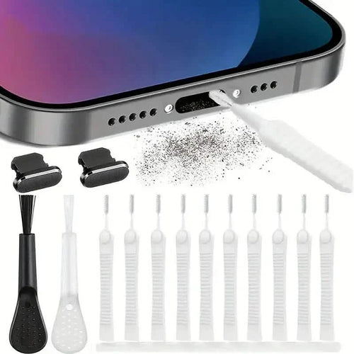 10-Piece Set: Mini Brush Set Anti-Clogging Shower Head, Phone, and Pore Cleaner