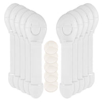 10-Pieces: Kids Safety Locks with 5 Furniture Corner Protectors
