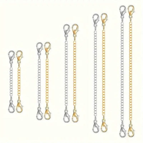 10-Pieces: Stainless Steel Chain Extender