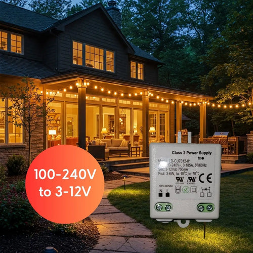 LED Driver Transformer – 3-12V DC Output, 3-6W Constant Current | Compact Class 2 Power Supply