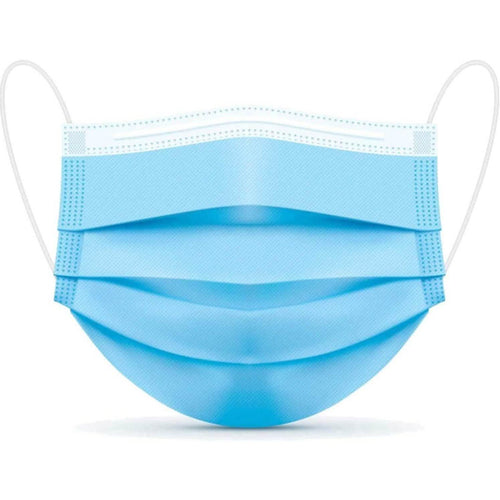 100-Pack: 3 Layer Disposable Protective Face Masks