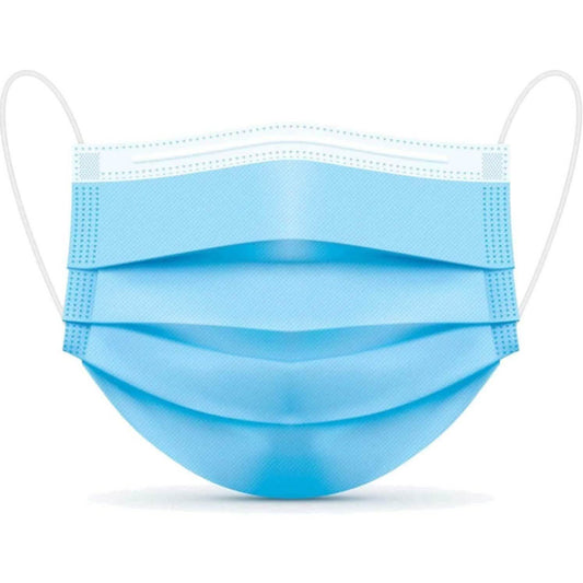 100-Pack: 3 Layer Disposable Protective Face Masks