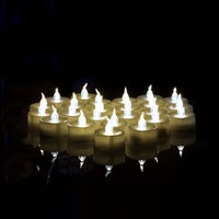 100-Pieces: White LED Candle Tea Light