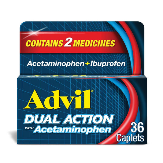 Advil Dual Action With Acetaminophen Ibuprofen Caplets; 200 mg; 36 Count EasyOptionXY LLC