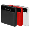 10000 mAh Portable Powerbank Mini with Dual USB Ports LCD Display