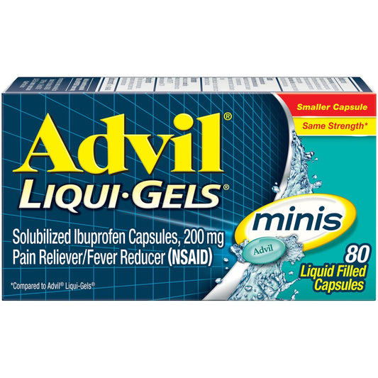 Advil Liqui-Gels Minis Pain and Headache Reliever Ibuprofen Capsules; 200 mg; 80 Count EasyOptionXY LLC
