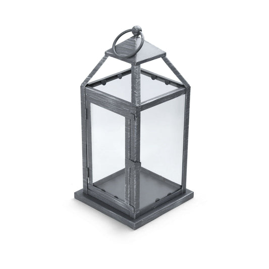 Elements 12-inch Classic Metal Decorative Lantern in Gray EasyOptionXY LLC