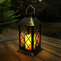 Solar Powered Lantern- Hanging or Tabletop Water Resistant LED Pillar Candle Lamp for Indoors or Outdoors-Classic Home and Garden Decor by Lavish Home EasyOptionXY LLC