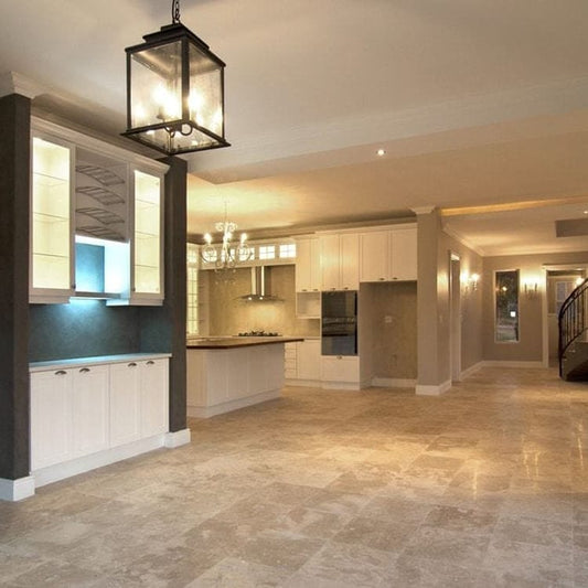 Mixed Beige Commercial Travertine Honed Floor and Wall Tile - Livfloors Collection