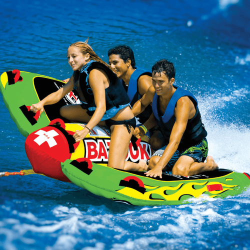WOW Sports Big Bazooka 1-4 Person Steerable Towable Water Tube For Pool and Lake Jupiter Gear