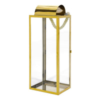 Ashuelot Stainless Steel Outdoor 22" Lantern, Gold EasyOptionXY LLC