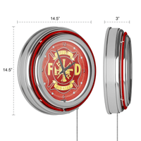 Fire Fighter 14 Inch Neon Wall Clock EasyOptionXY LLC