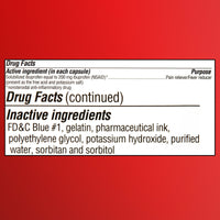 Equate Ibuprofen Mini Softgel Capsules; 200 mg; 40 Count EasyOptionXY LLC