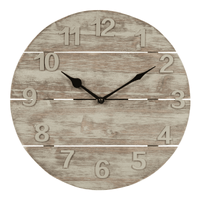 La Crosse Clock 12-inch Sunwashed Wood Brown Quartz Analog Clock, 404-3430W EasyOptionXY LLC