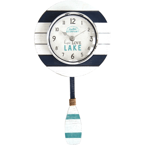 FirsTime & Co. White Oar Pendulum Wall Clock, Coastal, Analog, 8 x 2.5 x 17.5 in EasyOptionXY LLC