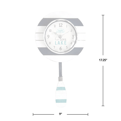 FirsTime & Co. White Oar Pendulum Wall Clock, Coastal, Analog, 8 x 2.5 x 17.5 in EasyOptionXY LLC