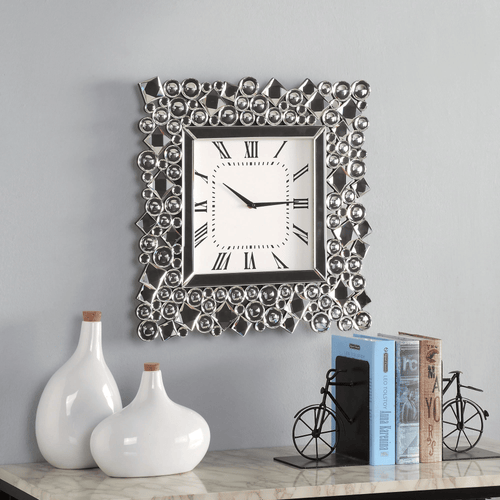 ACME Kachina Wall Clock in Mirrored and Faux Gem EasyOptionXY LLC