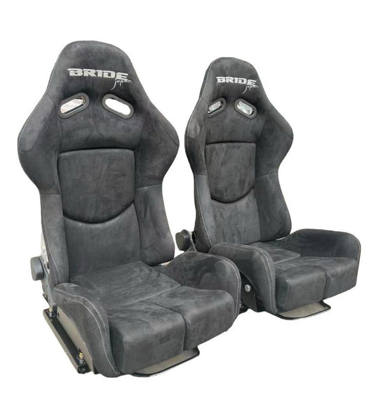 2nd Option Racing 1020BK/JA Reclinable Racing Seats – Black Suede