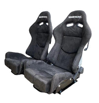 2nd Option Racing 1020BK/JA Reclinable Racing Seats – Black Suede