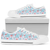 Flamingo Blue Floral Low Top Shoes
