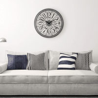 La Crosse Clock 20" Antique Gray Contemporary Quartz Analog Wall Clock, 404-3950 EasyOptionXY LLC