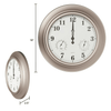 Villacera Indoor Outdoor Wall Clock Thermometer Hygrometer ?¨C 18?' Silver EasyOptionXY LLC