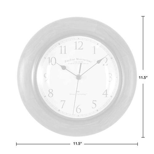 FirsTime & Co. Brown Harrington Whisper Wall Clock, Traditional, Analog, 11.5 x 2 x 11.5 in EasyOptionXY LLC