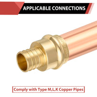 1/2" Copper Press x 3/4" PEX Expansion Brass Adapter (Lead Free)