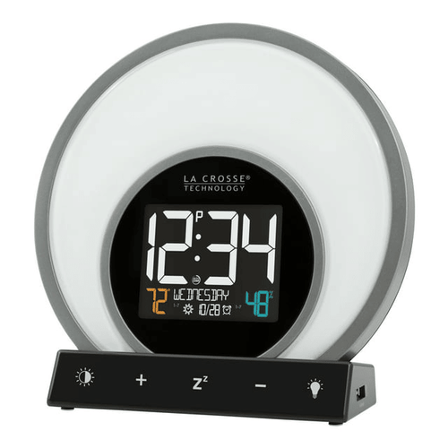 La Crosse Technology Soluna Black Digital Light Wake Up Alarm Clock with USB, C79141 EasyOptionXY LLC