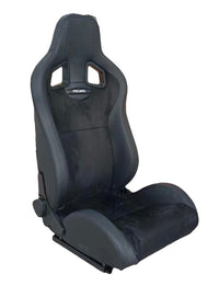 2nd Option Racing 1039 Reclinable Racing Seats – Black Suede