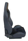 2nd Option Racing 1039 Reclinable Racing Seats – Black Suede