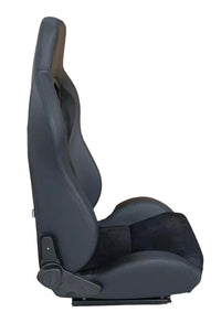 2nd Option Racing 1039 Reclinable Racing Seats – Black Suede