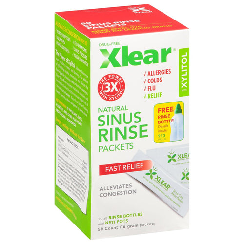 Xlear Natural Sinus Rinse Packets - 50ct