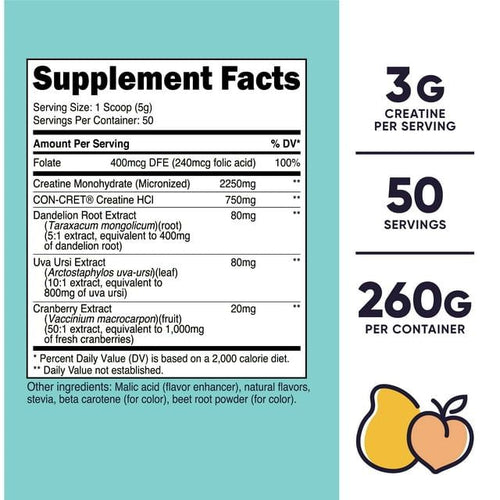 Nutricost Creatine Monohydrate Powder for Women (Peach Mango), Gym Supplement, 50 Servings EasyOptionXY LLC