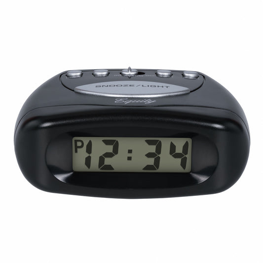Equity 31003 Small Black Battery-Powered Digital Alarm Clock EasyOptionXY LLC