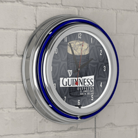 Guinness Chrome Double Rung Neon Clock EasyOptionXY LLC