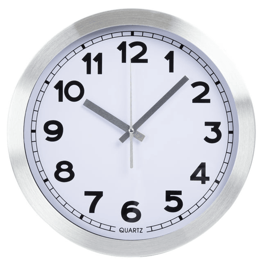 Everyday Home 12 Inch Brushed Aluminum Wall Clock EasyOptionXY LLC