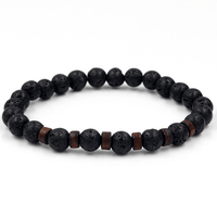 Epic Legendary Volcanic Stone Bracelet For Men And Women Lava Stone Stretch Yoga Bead Bracelet