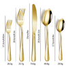 Golden Silverware Set 20 Pieces Stainless Steel Flatware Set, Kitchen Utensil Set Service for 5, Tableware Cutlery Set for Home & Restaurant, Dishwasher Safe EasyOptionXY LLC