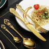 Jetcloudlive 20 Pcs Gold Silverware Set,Retro Royal Stainless Steel Flatware Utensil Sets for 4,Gold Luxury Cutlery Set Includes Forks Spoons Knives,Mirror Polished,Dishwasher Safe EasyOptionXY LLC
