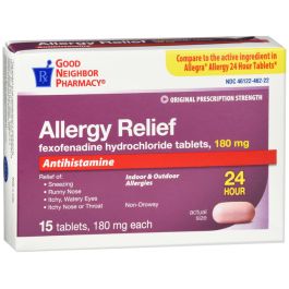 Gnp Fexofenadine Hcl 180mg Tab 15ct